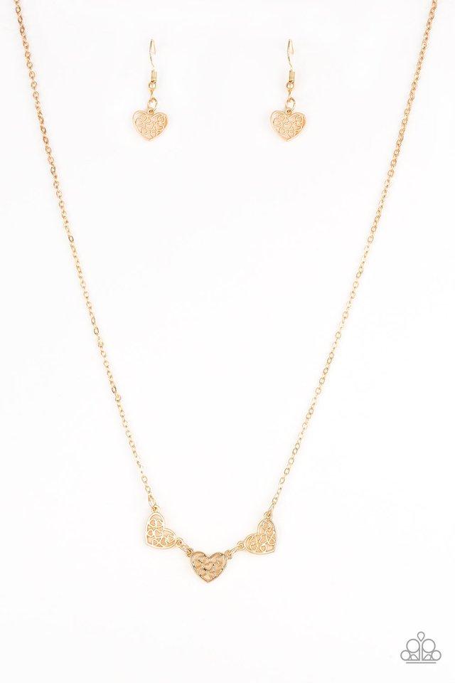 Paparazzi Necklace ~ Another Love Story - Gold