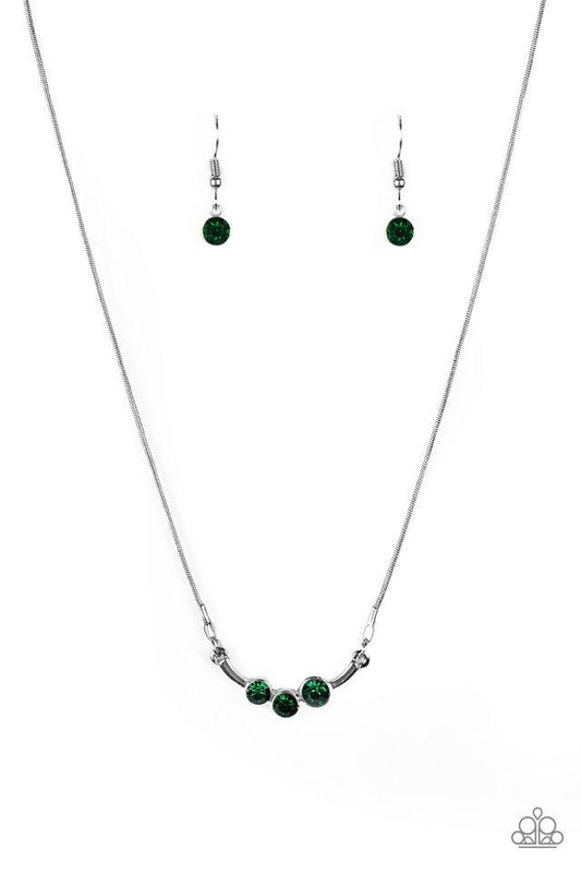 Paparazzi Necklace ~ Sparkling Stargazer - Green