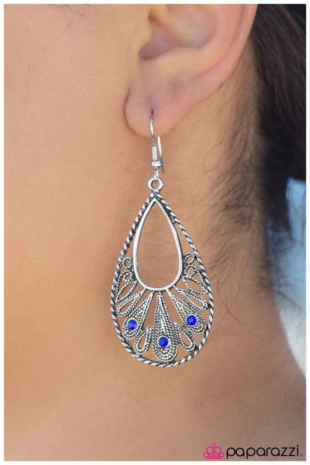 Paparazzi Earring ~ Wish You Were Here - Blue