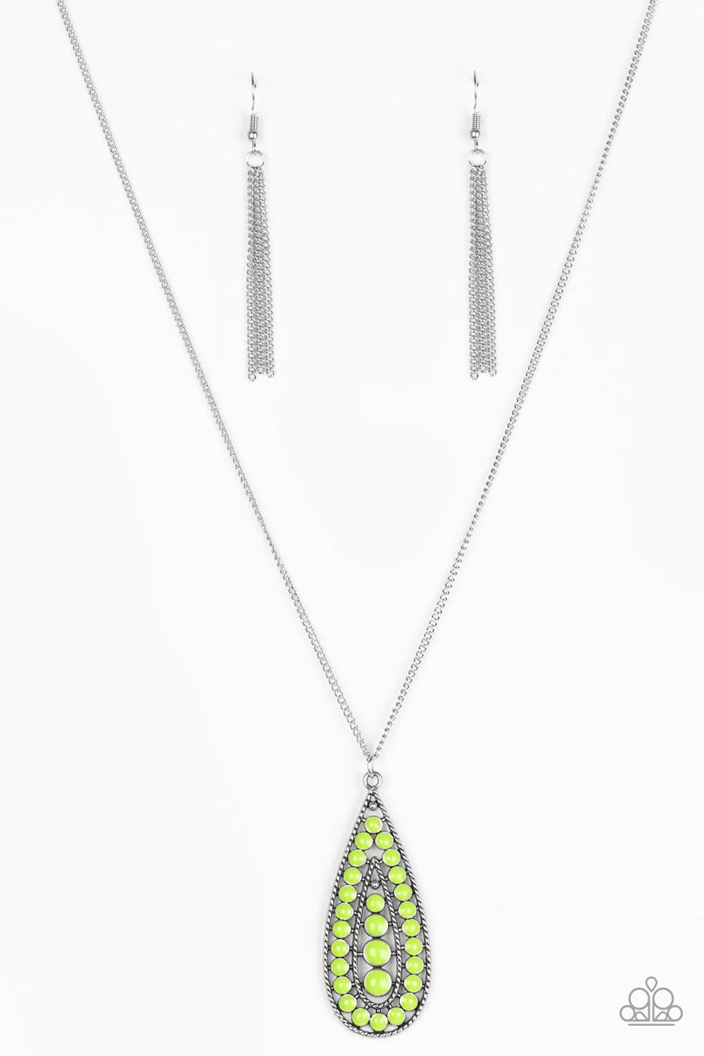 Paparazzi Necklace ~ Tiki Tease - Green