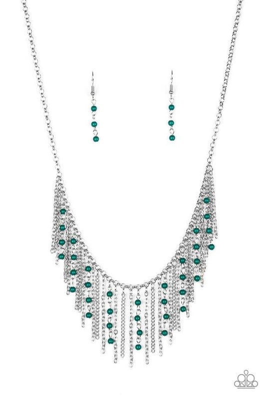 Paparazzi Necklace ~ Harlem Hideaway - Green