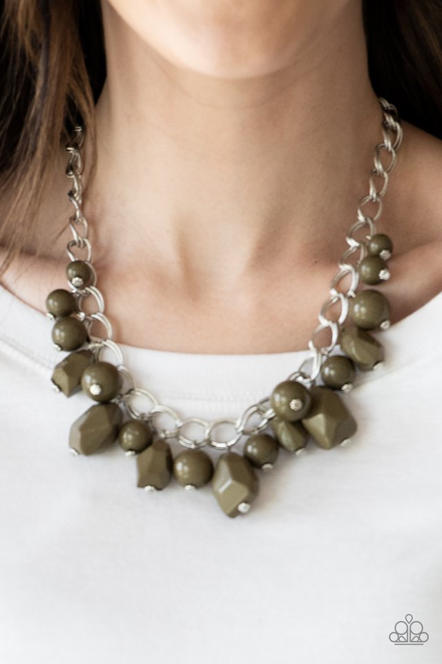 Gorgeously Globetrotter - Green - Paparazzi Necklace Image