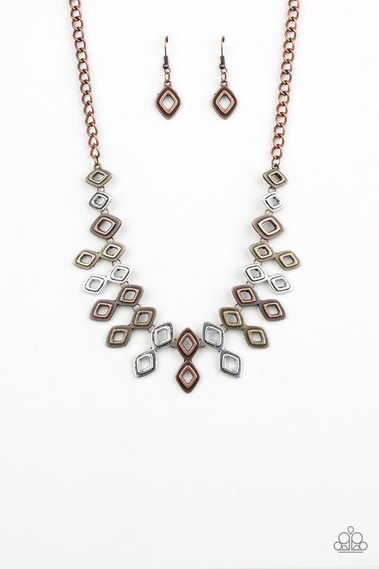 Geocentric - Multi - Paparazzi Necklace Image