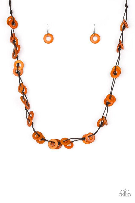 Collar Paparazzi ~ Vientos de Waikiki - Naranja