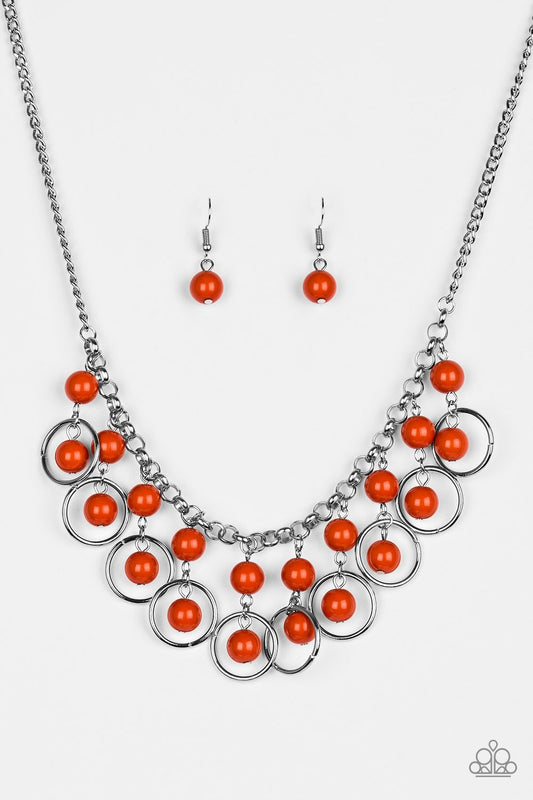 Paparazzi Necklace ~ Really Rococo - Orange