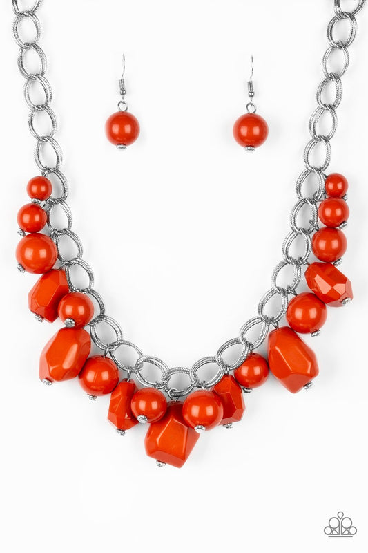 Paparazzi Necklace ~ Gorgeously Globetrotter - Orange