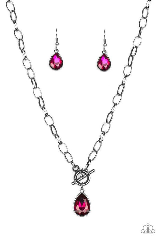 Paparazzi Necklace ~ So Sorority - Pink