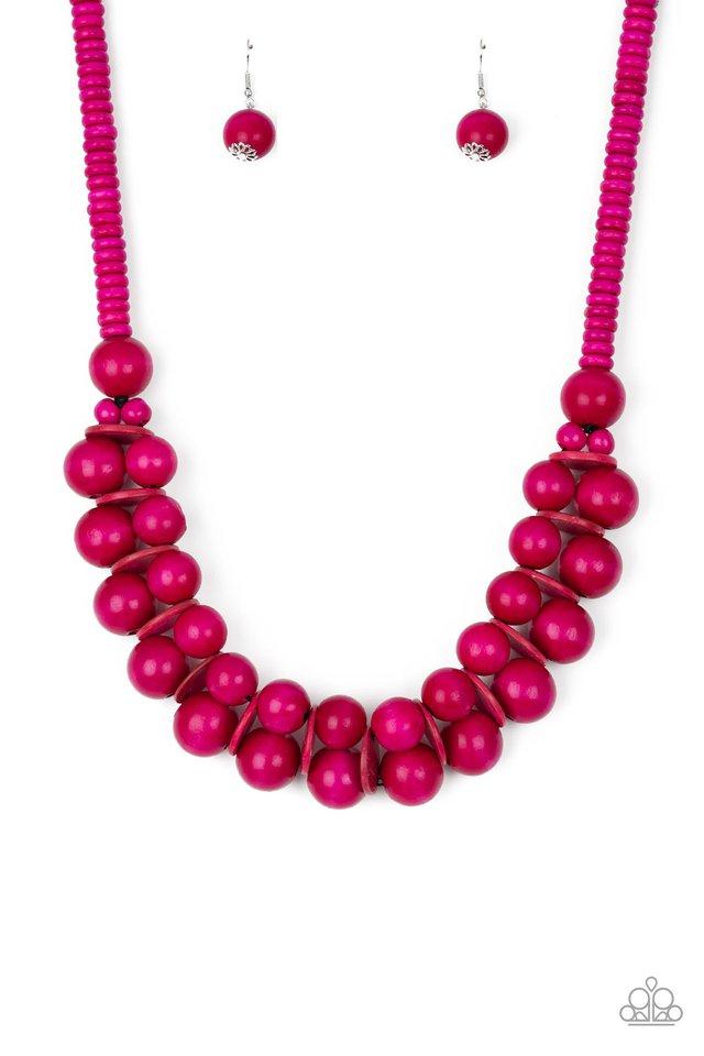 Paparazzi Necklace ~ Caribbean Cover Girl - Pink