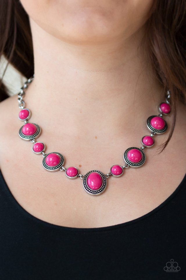Voyager Vibes - Pink - Paparazzi Necklace Image