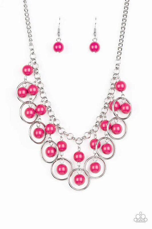 Paparazzi Necklace ~ Really Rococo - Pink