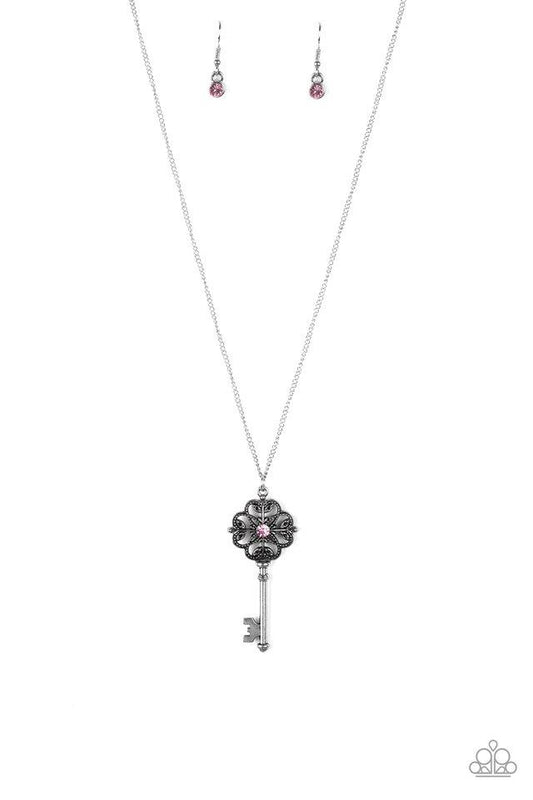 Paparazzi Necklace ~ Got It On Lock - Pink