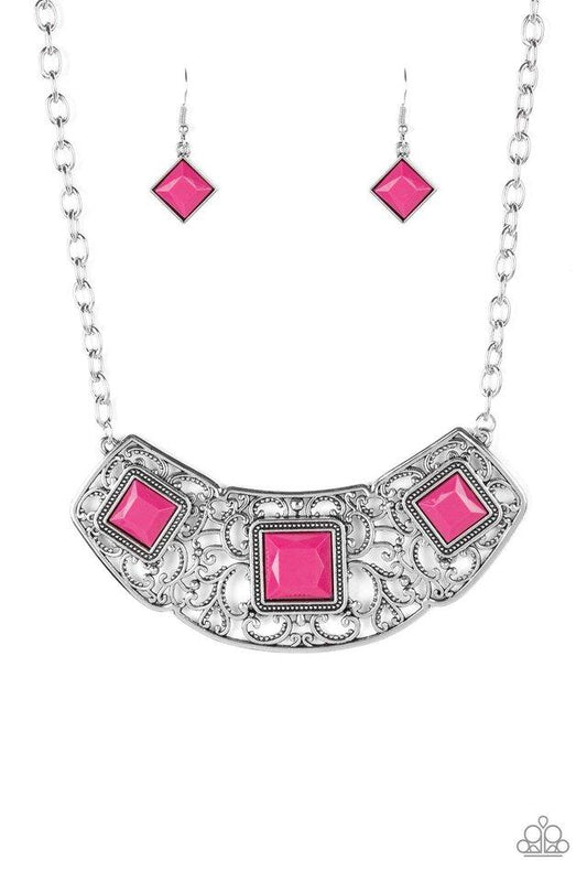 Collar Paparazzi ~ Feeling Inde-PENDANT - Rosa