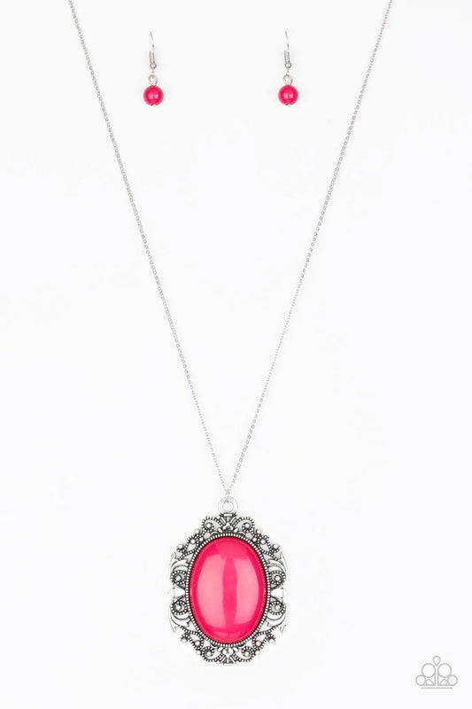 Collar Paparazzi ~ Tocador vintage - Rosa