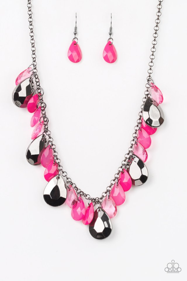 Hurricane Season - Pink - Paparazzi Necklace Image