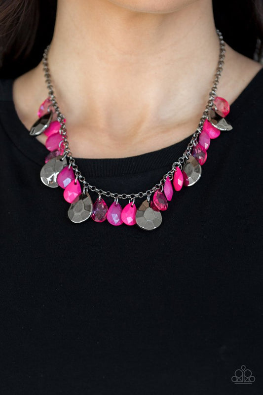 Hurricane Season - Pink - Paparazzi Necklace Image