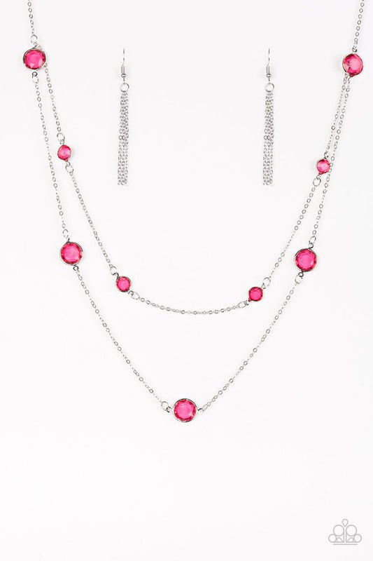 Raise Your Glass - Pink - Paparazzi Necklace Image