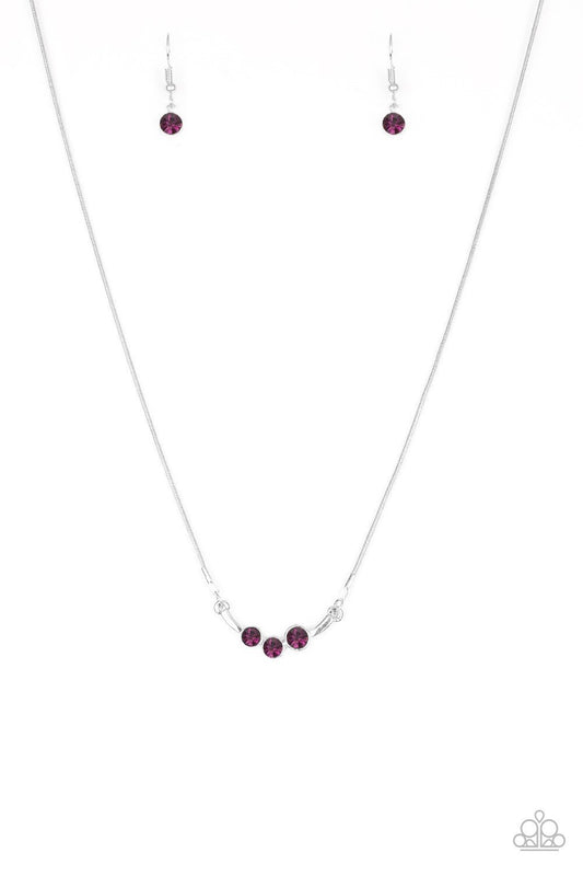 Paparazzi Necklace ~ Sparkling Stargazer - Purple