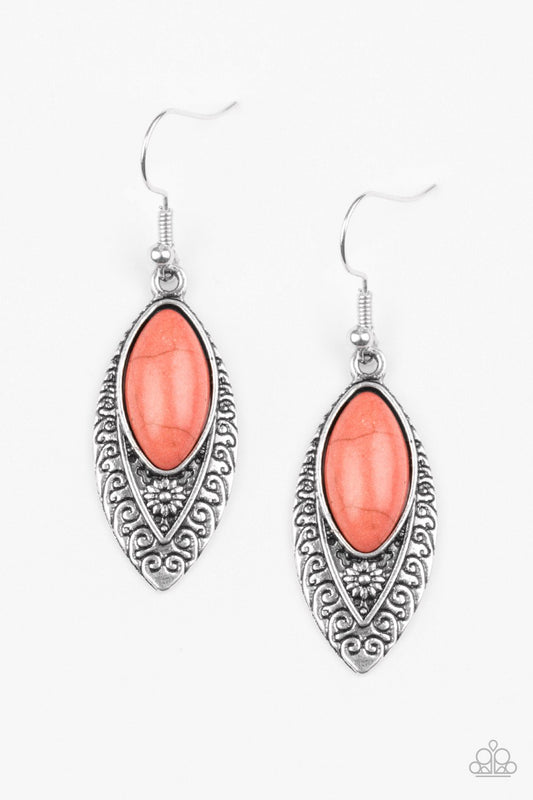 Paparazzi Earring ~ Desert Garden - Orange