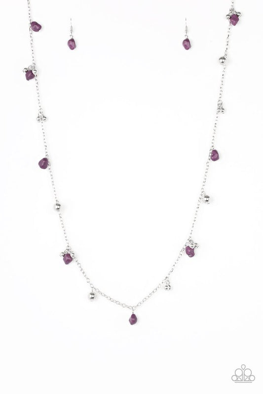 Both Feet On The Ground - Purple - Paparazzi Necklace Image