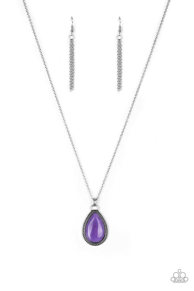 Paparazzi Necklace ~ On The Home FRONTIER - Purple