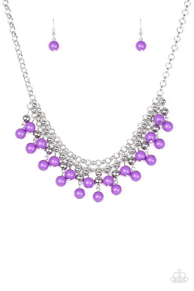 Paparazzi Necklace ~ Friday Night Fringe - Purple