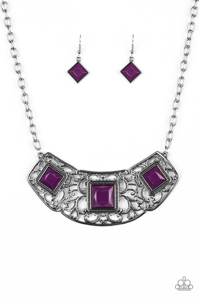 Feeling Inde-PENDANT - Purple - Paparazzi Necklace Image