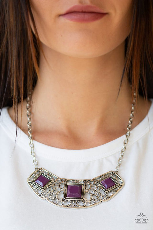 Feeling Inde-PENDANT - Purple - Paparazzi Necklace Image