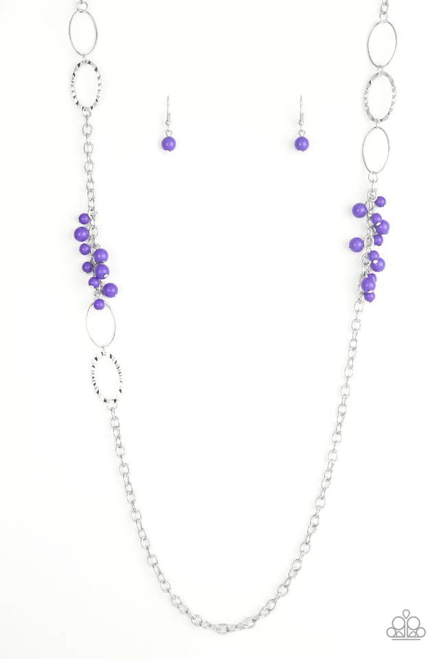 Paparazzi Necklace ~ Flirty Foxtrot - Purple