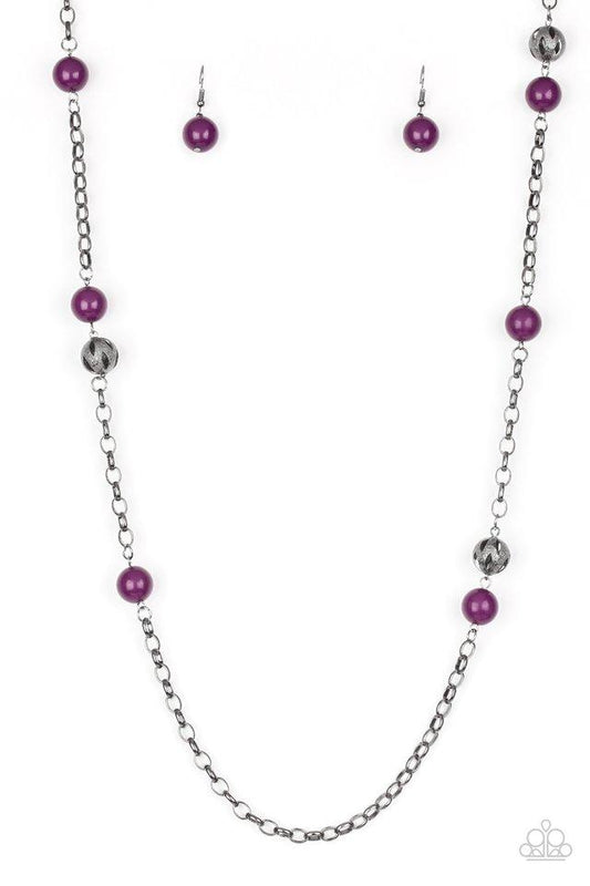 Paparazzi Necklace ~ Fashion Fad - Purple