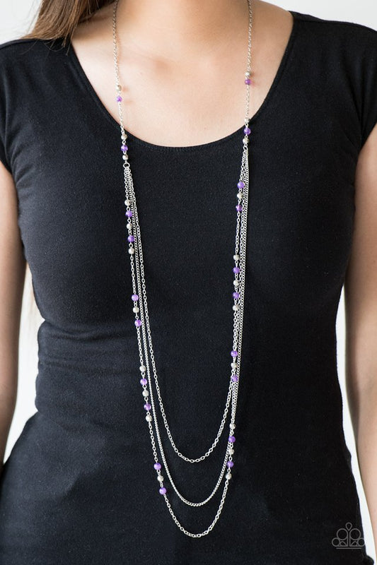 Colorful Cadence - Purple - Paparazzi Necklace Image