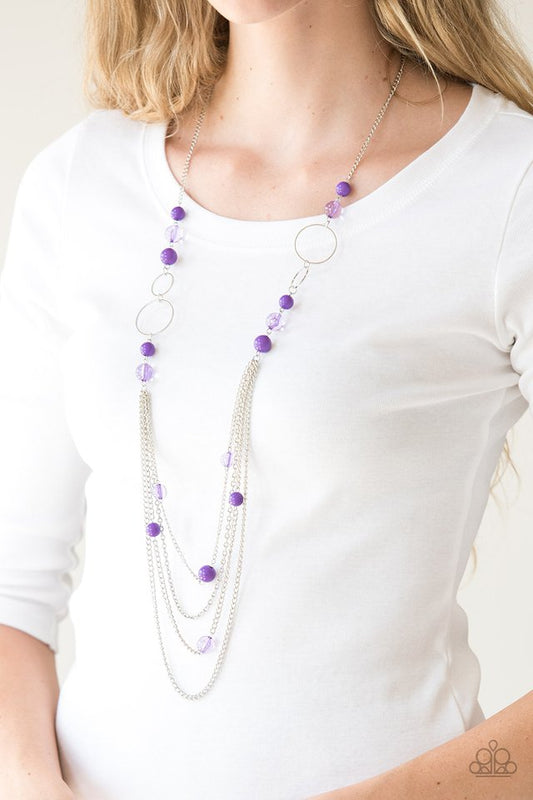 Bubbly Bright - Purple - Paparazzi Necklace Image