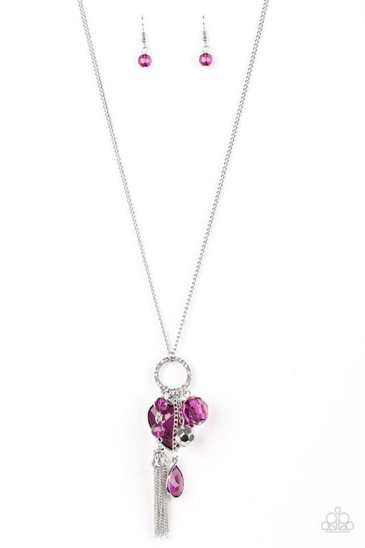 Paparazzi Necklace ~ Haute Heartbreaker - Purple