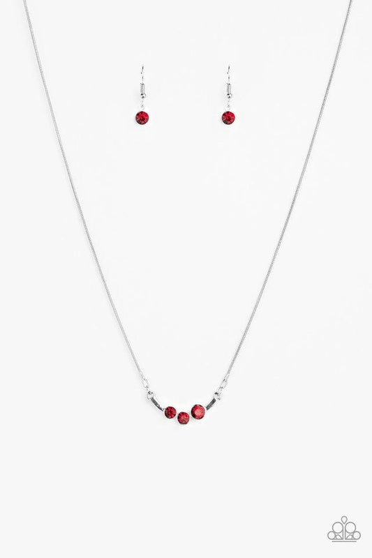 Collar Paparazzi ~ Stargazer brillante - Rojo