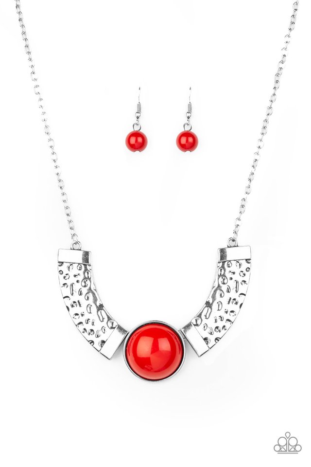 Paparazzi red online necklace