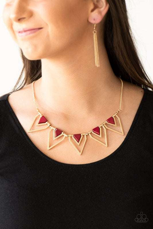 The Pack Leader - Red - Paparazzi Necklace Image