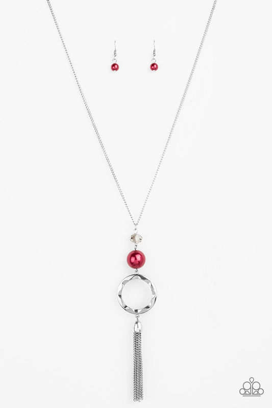 Paparazzi Necklace ~ Bold Balancing Act - Red