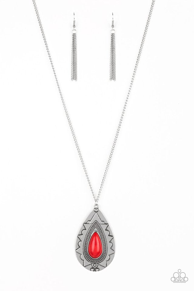 Sedona Solstice - Red - Paparazzi Necklace Image