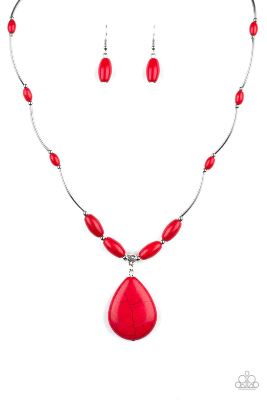 Paparazzi Necklace ~ Explore The Elements - Red