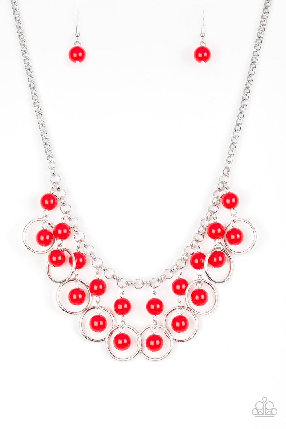 Paparazzi Necklace ~ Really Rococo - Red
