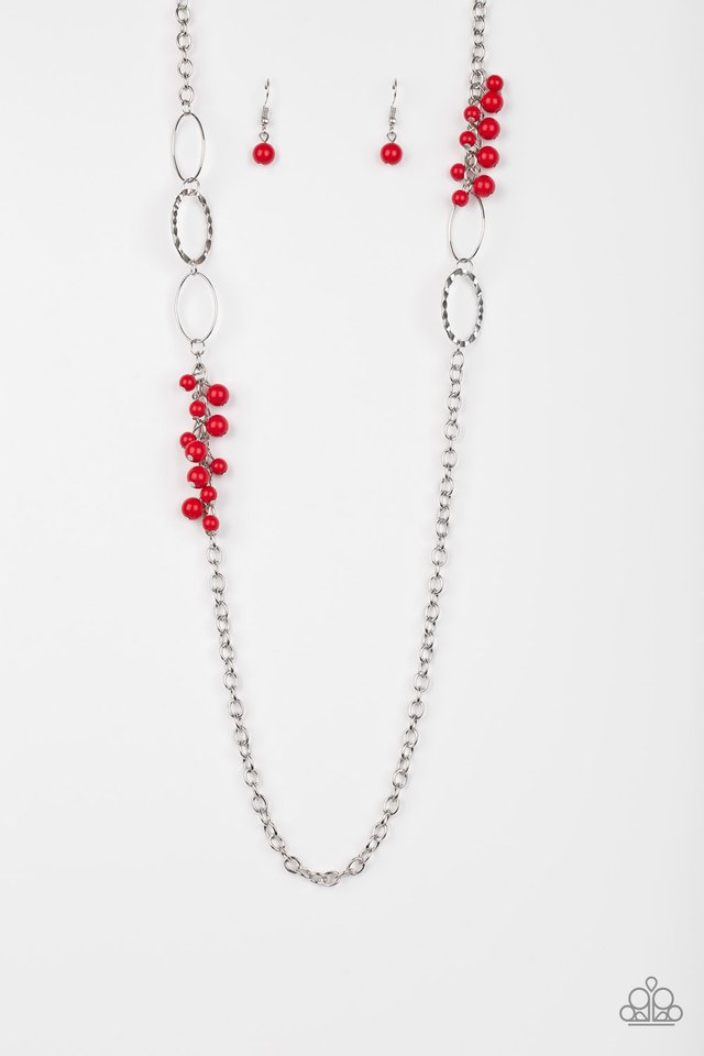 Modern motley online red necklace