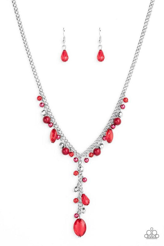 Paparazzi Necklace ~ Crystal Couture - Red