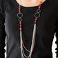 Bubbly Bright - Red - Paparazzi Necklace Image