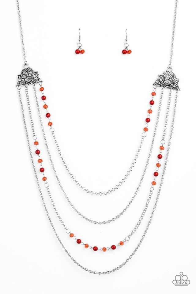 Paparazzi Necklace ~ Pharaoh Finesse - Red