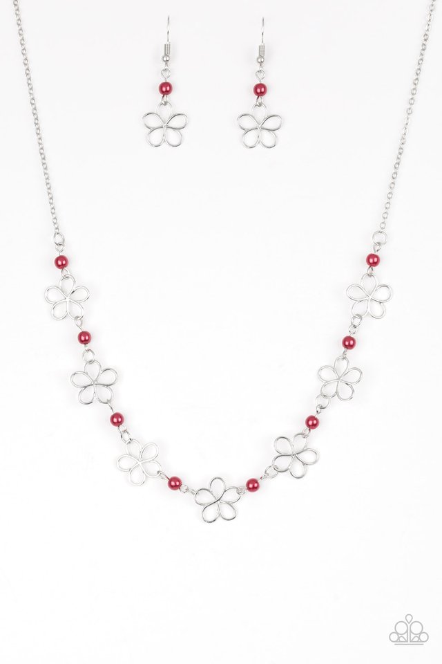 Always Abloom - Red - Paparazzi Necklace Image