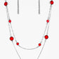 Raise Your Glass - Red - Paparazzi Necklace Image