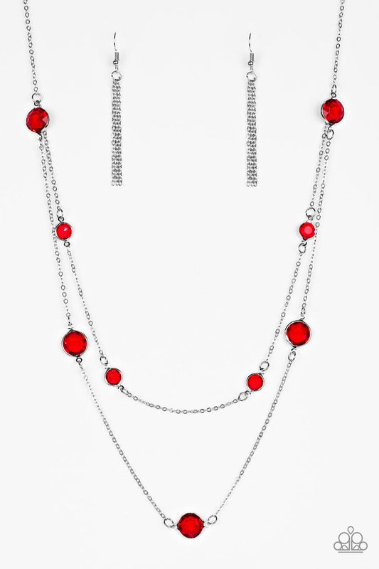 Raise Your Glass - Red - Paparazzi Necklace Image