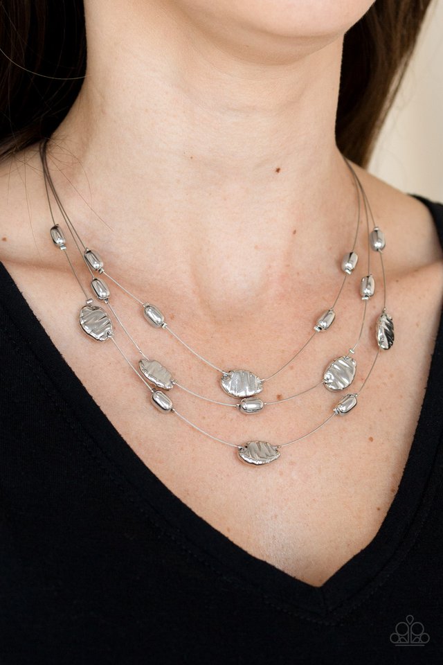 Top ZEN - Silver - Paparazzi Necklace Image