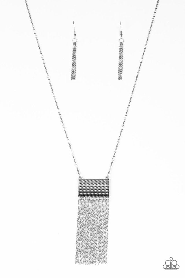 Totally Tassel - Silver - Paparazzi Necklace Image