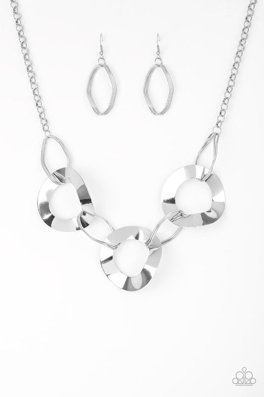 Paparazzi Necklace ~ Modern Mechanics - Silver