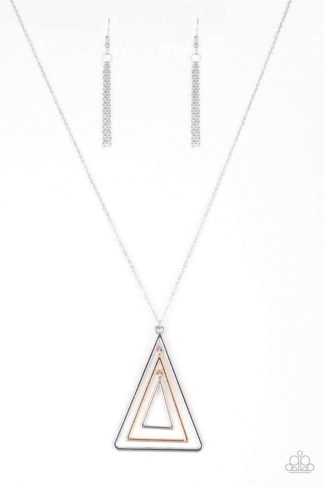 TRI Harder - Silver - Paparazzi Necklace Image